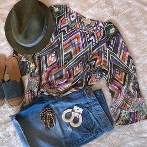 Chico's Patterned Blouse